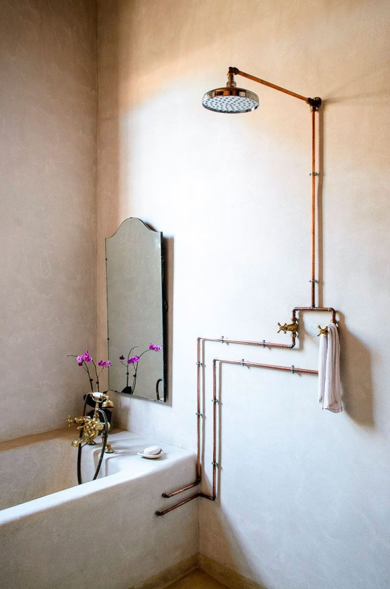 7 ideas para incorporar cobre en el baño OARSO