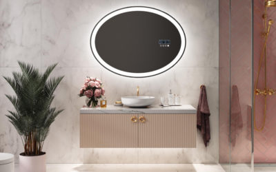 Nueva tendencia: espejos redondos en baños